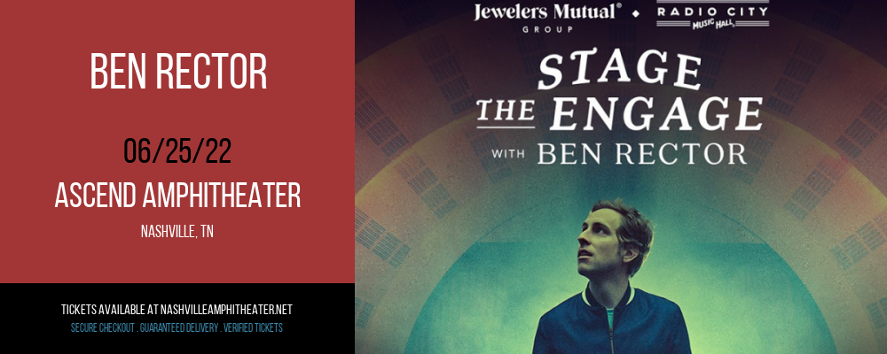 Ben Rector at Ascend Amphitheater tickets Ben Rector at Ascend Amphitheater