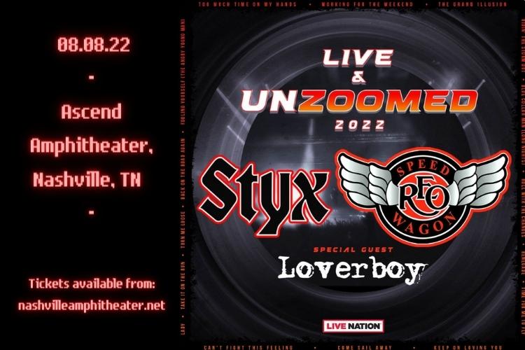 REO Speedwagon, Styx & Loverboy at Ascend Amphitheater tickets REO Speedwagon, Styx & Loverboy at Ascend Amphitheater