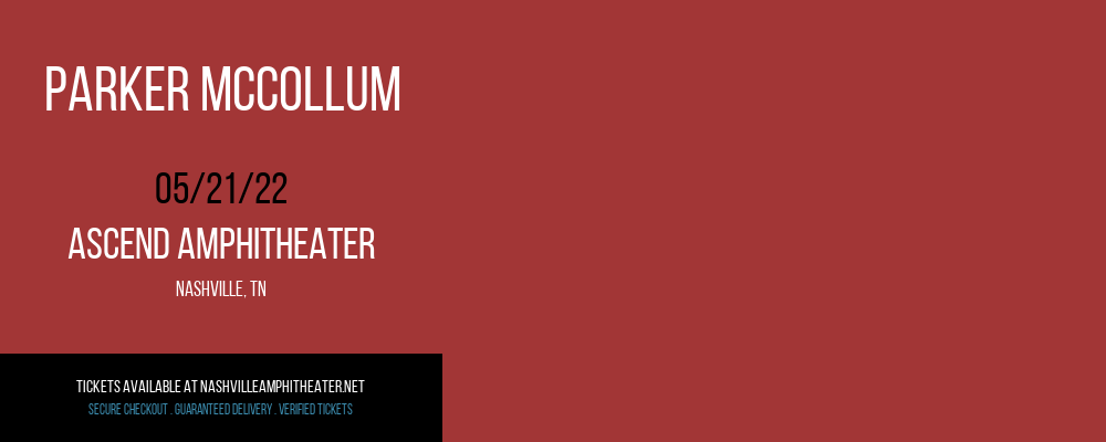 Parker McCollum at Ascend Amphitheater tickets Parker McCollum at Ascend Amphitheater